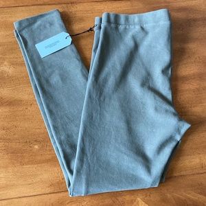 Express Olive Green Leggings L Full Length Moto NWT